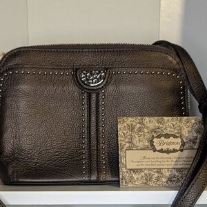Brighton Pretty Tough JoJo Organizer Crossbody Pewter EUC - New